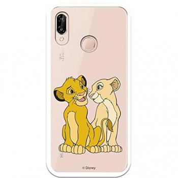 Funda Oficial Disney Simba y Nala Transparente de Silicona Flexible para Huawei P20 Lite