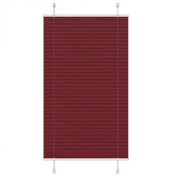 Bordeaux Red Pleated Window Blind 75x150 cm Polyester