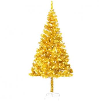 VidaXL Gold Pre-lit Christmas Tree 240 cm
