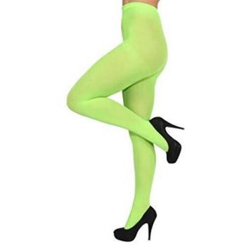 Strickstrumpfhose neongrün L/XL 60 DEN