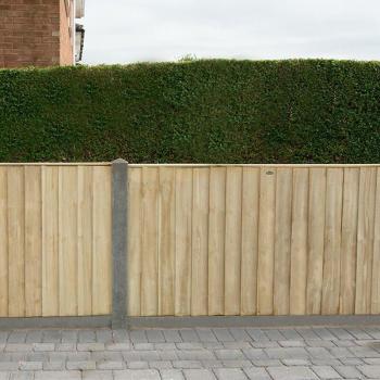 6' x 6' Forest Garden Brown Pressure Treated Vertical Closeboard Fence Panel
