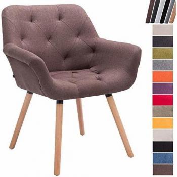 Esszimmerstuhl Cassidy mit gepolstertem Sitz, Farbe: braun