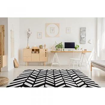 Tapis Design Chevron Beige Noir 180x270 cm
