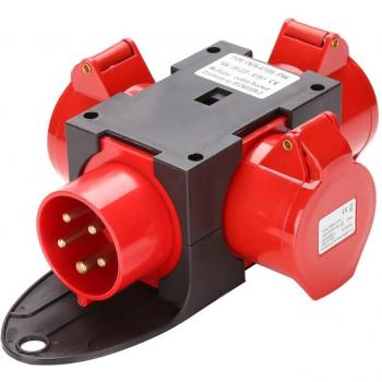 Coffret de chantier SWANew – murale monophase 400 V, 16 A avec 3x CEE et 5 P