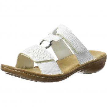 UK 4 White Rieker Women's Mule (Model 60885)