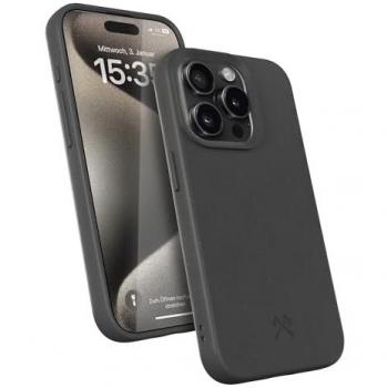 WOODCESSORIES Bio Case Handy-Cover für Apple iPhone 15 Pro schwarz schwarz