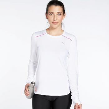 Camiseta larga Puma Run Cloudspun Marathon color blanco