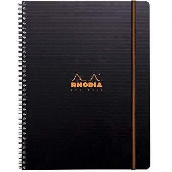 Rhodia Notizbuch A4+ 80 Blatt Wire-O-Bindung 90g kariert schwarz
