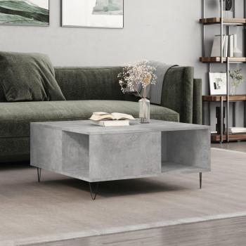 Coffee Table 80x80x36.5 cm Concrete Grey Engineered Wood vidaXL