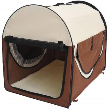 Paws Faltbare Hundetransporttasche Größe XXL braun/creme 97 x 71 x 76cm