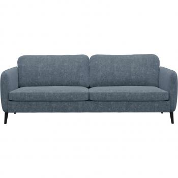 INOSIGN 3‑Sitzer „Ikano“ – Massivholz, flachgewebt, blau