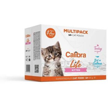 Calibra pouches de pavo y salmón para gatitos 12x85g