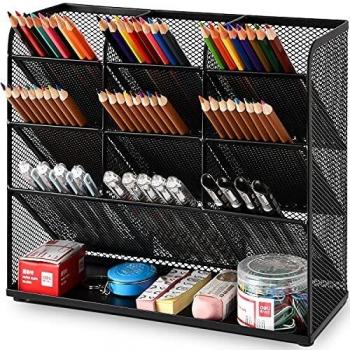 Marbrasse Mesh Desk Organiser Multi-Functional Pen Holder Pen Organiser for Desk