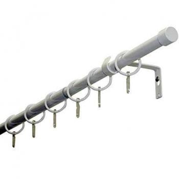 Bastone per Tende Estensibile 120-190 cm Bianco