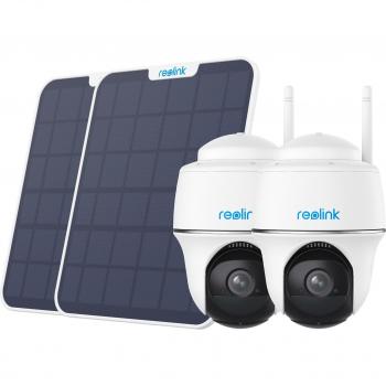 Reolink B420 3MP Netzwerkkamera mit Solarpanel‑Anbau, Akkubetrieb – Weiß
