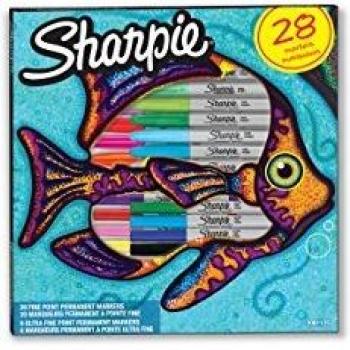 Sharpie Special Edition Fish – 20 marqueurs + 8 fineliners