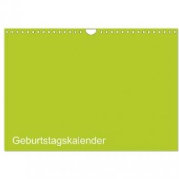 Bastel-Geburtstagskalender grün / Geburtstagskalender (Wandkalender 2024 DIN A4 quer) CALVENDO Monatskalender