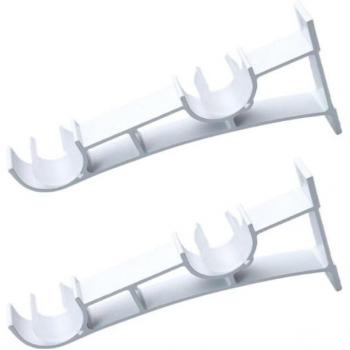 Home Decor Double Curtain Rod Brackets – 2 Pack, Y98E