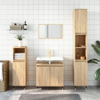 Badezimmermöbel Badschrank Sonoma-Eiche 58x33x60 cm