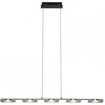 Lampe de suspension Arlena LED 5x 6W chrome/transparent
