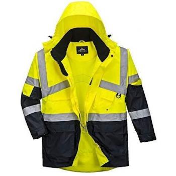 Portwest S760YNRXXXL Hi-Vis 2-Tone Breathable Jacket, Regular, Size: 3X-Large, Yellow/Navy