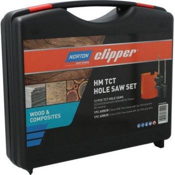 Coffret scies-cloches en TCT pour le bois Norton 12 pièces