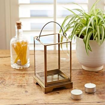 Antique Brass Paper Lantern – Small Copper Candle