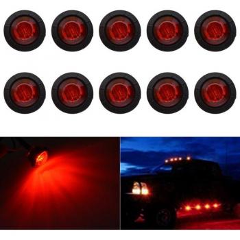 KaTur 3/4 Inch Bullet LED Marker Light for Front and Rear