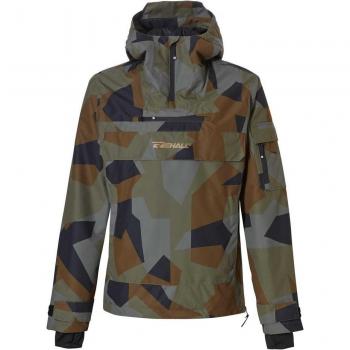 Chaqueta gris marrón Rehall ARTRIX-R con capucha