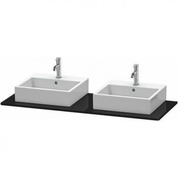 Duravit XSquare Konsole mit zwei Ausschnitten, 140x55cm, schwarz