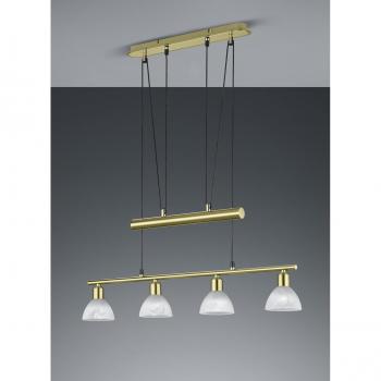 Eleganter Kronleuchter aus Messing mit Glasdiffusoren