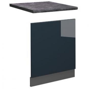 Fame-Line Frontblende Dunkelblau Hochglanz 60 cm Anthrazit Vicco