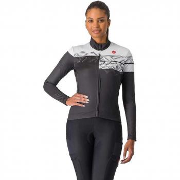 Castelli Unlimited Damen Langarmtrikot in Weiß und Schwarz