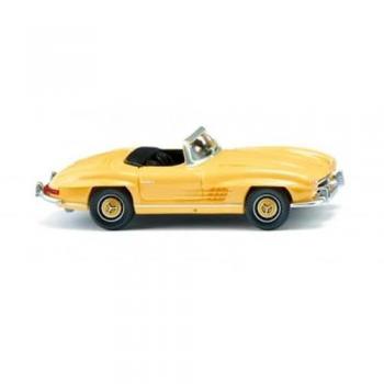 1:87 Scale Yellow Mercedes Benz 300 SL Roadster by Wiking