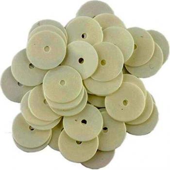 Opaque White 8mm Sequins by Gutermann