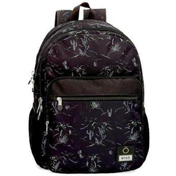 Mochila Doble Compartimento Negra Enso West