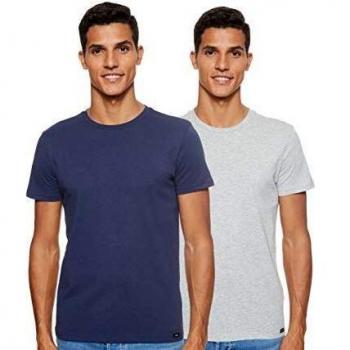 Lot de 2 Tee-shirts pour Homme Lee Twin Crew, Taille S, Mélange Multicolore