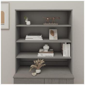 Helle Grau Sideboard von Living Store – 90 × 30 × 100 cm, Massivholz