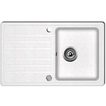 Reversible Granite Kitchen Sink Single Basin Cream White with Drainer