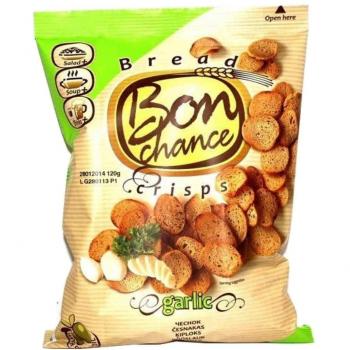 Glückliche Chance Brotchips Käse & Knoblauch 125g MHD: 2.9.23