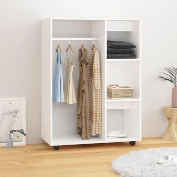 Kledingarmoire 80x40x110 cm spaanplaat wit