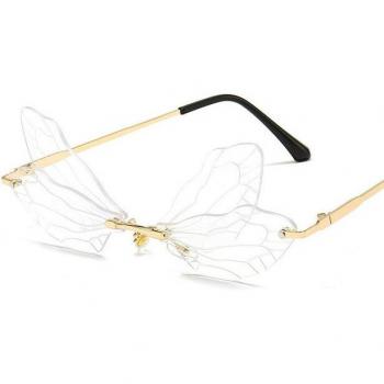 Steampunk Rimless Sunglasses for Women and Men