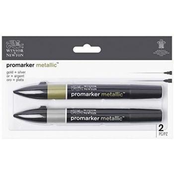 Winsor & Newton Dual-Tip Metallic Marker Silver