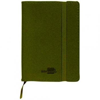 A5 Horizontal Green Faux Leather Notebook 120 Pages, 70g/m², No Margins