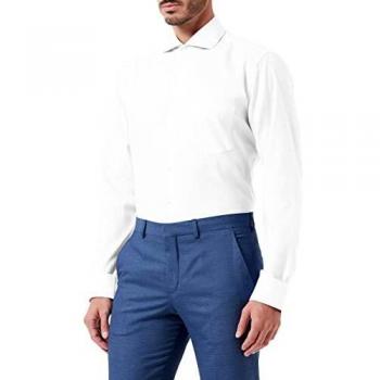 Seidensticker Herren Hemd Regular Fit, Businesshemd, Weiß, Größe 38