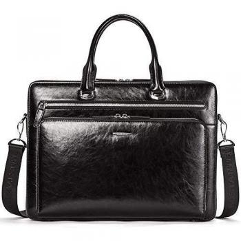 BOSTANTEN Sac à Bandoulière Porte Documents en Cuir Véritable