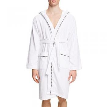 Esprit Hotelbademantel Box – Kapuze, Gürtel, weiß, Unisex