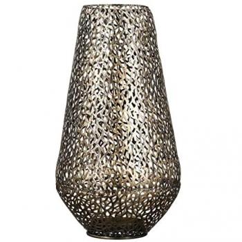 GILDE Windlicht Purley, Weihnachtsdeko (1 St), aus Metall mit runden Lochstanzungen, Höhe ca. 46 cm