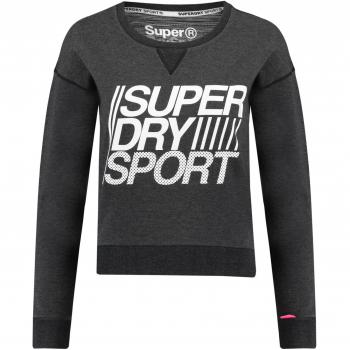 Superdry Damen Sweatshirt Lightweight Crew Schwarz (200) XS