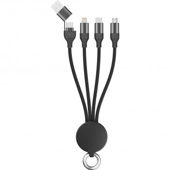 Kit di Cavi 2GO USB A/C/Micro/Lightning Nero 797363